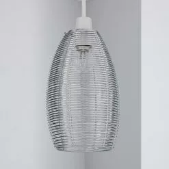 Dunelm Cigar Wire Silver Easy Fit Pendant -DUNEL House Shop 1000011016 alt01