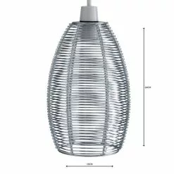 Dunelm Cigar Wire Silver Easy Fit Pendant -DUNEL House Shop 1000011016 alt04