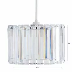 Acrylic Prism Chrome Easy Fit Pendant -DUNEL House Shop 1000028905 alt05