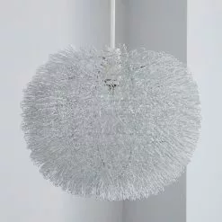 Dunelm Urchin Ball Silver Easy Fit Pendant -DUNEL House Shop 1000032626 alt01