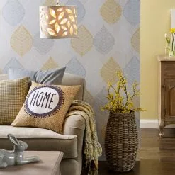 Botanical Leaf Cut Out Lamp Shade 25cm Nat -DUNEL House Shop 1000070526 alt03