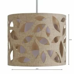 Botanical Leaf Cut Out Lamp Shade 25cm Nat -DUNEL House Shop 1000070526 alt04