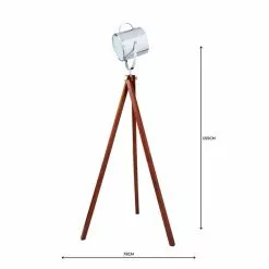 Dunelm Carlton Camera Tripod Wood Floor Lamp -DUNEL House Shop 1000070529 alt04