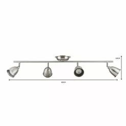 Masterlite Filbert 4 Light Hammered Chrome Spotlight -DUNEL House Shop 1000081733 alt06