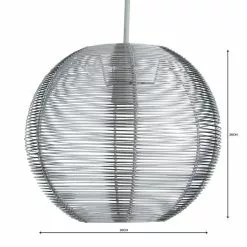 Dunelm Cigar Wire Round Silver Easy Fit Pendant -DUNEL House Shop 1000084002 alt04