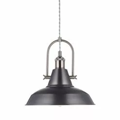 Dunelm Lucas Industrial 1 Light Pendant Pewter Ceiling Fitting -DUNEL House Shop 1000084135 alt05