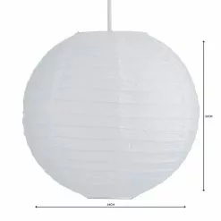 Dunelm Paper Lantern 35cm White Easy Fit Pendant -DUNEL House Shop 1000084160 alt04