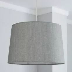 Dunelm Sara Tapered Lamp Shade 40cm Grey -DUNEL House Shop 1000084178 alt01