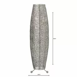 Dunelm Manila Moroccan 85cm Chrome Floor Lamp -DUNEL House Shop 1000093301 alt04