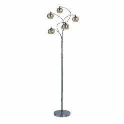 Dunelm Seychelles 5 Light Champagne Glass Floor Lamp -DUNEL House Shop 1000093302 alt04