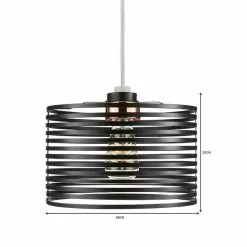 Dunelm Kiel Black Easy Fit Pendant -DUNEL House Shop 1000093328 alt06