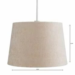 Dunelm Mons Chenille Lamp Shade 31cm Natural -DUNEL House Shop 1000111984 alt04