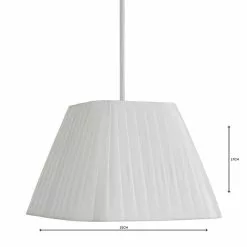 Dunelm Square Pleat Lamp Shade 25cm Ivory -DUNEL House Shop 1000112098 alt04