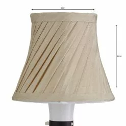 Dunelm Twisted Pleat Candle Lamp Shade 12cm Champ -DUNEL House Shop 1000112156 alt04