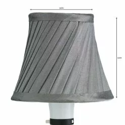 Dunelm Twisted Pleat Candle Lamp Shade 12cm Grey -DUNEL House Shop 1000112157 alt04