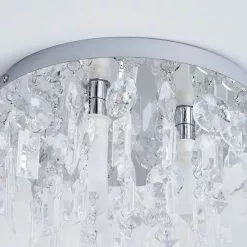 Dunelm Bel Air 3 Light Glass Bathroom Flush Ceiling Fitting -DUNEL House Shop 1000119702 alt03