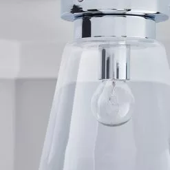 Dunelm Delavin 1 Light Pendant Glass Flush Bathroom Ceiling Fitting -DUNEL House Shop 1000119706 alt02