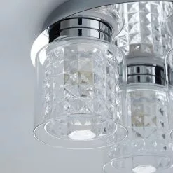 Dunelm Hylton 3 Light Glass Bathroom Flush Ceiling Fitting -DUNEL House Shop 1000119717 alt02