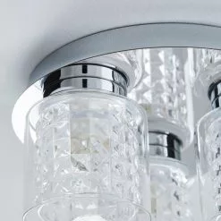 Dunelm Hylton 3 Light Glass Bathroom Flush Ceiling Fitting -DUNEL House Shop 1000119717 alt03
