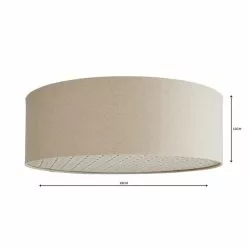 Kirsty Shade Taupe Flush Ceiling Fitting -DUNEL House Shop 1000119785 alt04