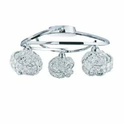 Dunelm Cecilie 3 Light Crystal Semi-Flush Ceiling Fitting -DUNEL House Shop 1000119787 alt05