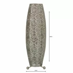 Dunelm Manila Moroccan 60cm Chrome Floor Lamp -DUNEL House Shop 1000119855 alt04