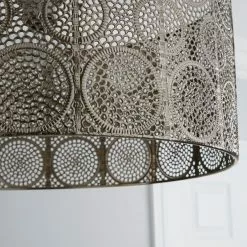 Dunelm Manila Nickel Easy Fit Pendant -DUNEL House Shop 1000119856 alt02