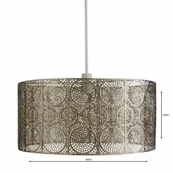 Dunelm Manila Nickel Easy Fit Pendant -DUNEL House Shop 1000119856 alt04