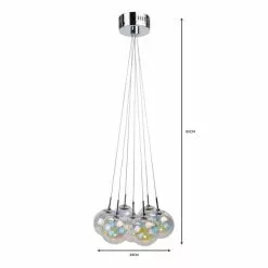 Dunelm Elmira 7 Light Bubble Glass Cluster Ceiling Fitting -DUNEL House Shop 1000119872 alt06