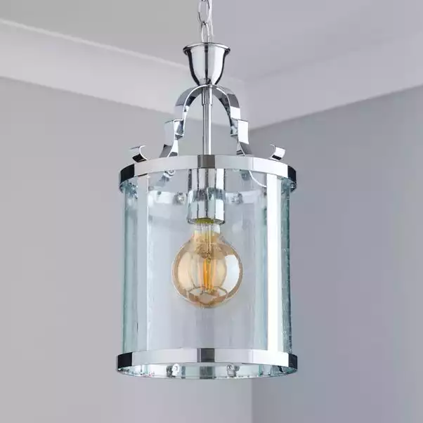 Dunelm Joplin Georgian 1 Light Lantern Glass Ceiling Fitting 4 Dunelm Joplin Georgian 1 Light Lantern Glass Ceiling Fitting - Image 2