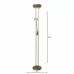 Dunelm Father And Child 2 Arm Antique Brass Floor Lamp -DUNEL House Shop 1000119887 alt04
