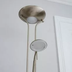 Dunelm Father And Child 2 Arm Satin Chrome Floor Lamp -DUNEL House Shop 1000119888 alt02