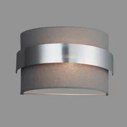 Dunelm Joey Shaded Grey Wall Light -DUNEL House Shop 1000137338 alt02