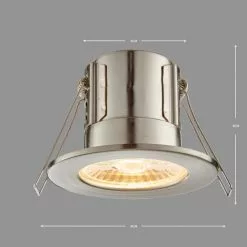 Dunelm Basics 1 Light Integrated LED Satin Nickel Recess Light -DUNEL House Shop 1000137359 alt04