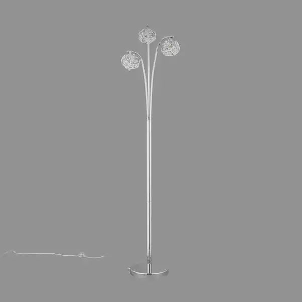 Dunelm Cecilie 3 Arm Chrome Floor Lamp 4 Dunelm Cecilie 3 Arm Chrome Floor Lamp - Image 2