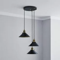 Dunelm Logan 3 Light Grey Industrial Cluster Ceiling Fitting -DUNEL House Shop 1000139091 alt01