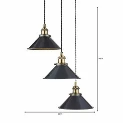 Dunelm Logan 3 Light Grey Industrial Cluster Ceiling Fitting -DUNEL House Shop 1000139091 alt06