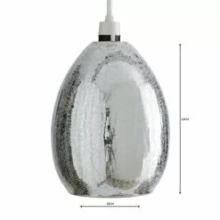 Dunelm Akola Crackle Glass Easy Fit Pendant -DUNEL House Shop 1000139101 alt04