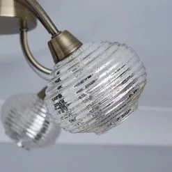 Dunelm Temossi 3 Light Mercury Glass Semi-Flush Ceiling Fitting -DUNEL House Shop 1000139113 alt02