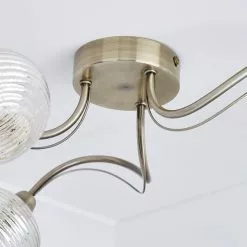 Dunelm Temossi 3 Light Mercury Glass Semi-Flush Ceiling Fitting -DUNEL House Shop 1000139113 alt03