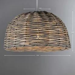 Dunelm Lari Split Weave Grey Easy Fit Pendant -DUNEL House Shop 1000139117 alt03