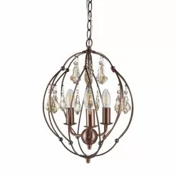 Dunelm Salino Globe 3 Light Antique Copper Chandelier -DUNEL House Shop 1000139119 alt05