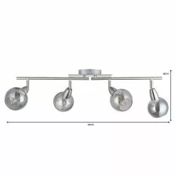 Dunelm Tia 4 Light Nickel Spotlight Bar -DUNEL House Shop 1000149061 alt06