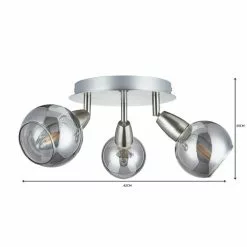 Dunelm Tia 3 Light Nickel Spotlight -DUNEL House Shop 1000149062 alt06