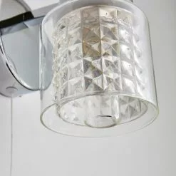 Dunelm Hylton Glass Bathroom Wall Light -DUNEL House Shop 1000149066 alt02