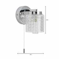 Dunelm Hylton Glass Bathroom Wall Light -DUNEL House Shop 1000149066 alt06