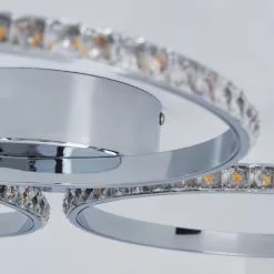 Dunelm Oraylia 3 Light Integrated LED Hoops Jewel Chrome Ceiling Fitting -DUNEL House Shop 1000149069 alt03