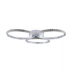 Dunelm Oraylia 3 Light Integrated LED Hoops Jewel Chrome Ceiling Fitting -DUNEL House Shop 1000149069 alt05