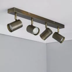 Dunelm Newark 4 Light Antique Bronze Spotlight Bar -DUNEL House Shop 1000149076 alt01