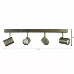 Dunelm Newark 4 Light Antique Bronze Spotlight Bar -DUNEL House Shop 1000149076 alt06